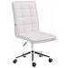 Sgabello da Lavoro Peking V2 in Similpelle - Sgabello Ufficio Imbottito - Sedia Studio da Scrivania Regolabile e con Ruote Bianco - Foto miniatura 1