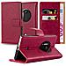 Custodia Compatibile Con Nokia Lumia 1020 In Rosso Vinaccia - Coperchio Protettiva Con Chiusura Magnetica, Funzione Stand E Tasca Per Le Carte - Foto miniatura 1