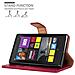Custodia Compatibile Con Nokia Lumia 1020 In Rosso Vinaccia - Coperchio Protettiva Con Chiusura Magnetica, Funzione Stand E Tasca Per Le Carte - Foto miniatura 7