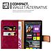 Custodia Compatibile Con Nokia Lumia 1020 In Rosso Vinaccia - Coperchio Protettiva Con Chiusura Magnetica, Funzione Stand E Tasca Per Le Carte - Foto miniatura 2