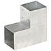Connettore Per Pali A Forma Di L In Metallo Zincato 101x101 Mm - Foto miniatura 1