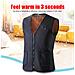 Gilet Riscaldato 5 Zone Di Riscaldamento Nero /grigio Black+grey L - Foto miniatura 12