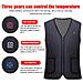 Gilet Riscaldato 5 Zone Di Riscaldamento Nero /grigio Black+grey L - Foto miniatura 4