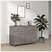 Credenza Grigio Chiaro 113x40x80 Cm In Legno Massello Di Pino - Foto miniatura 1