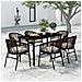 Set Mobili Da Pranzo Per Giardino 7 Pz Marrone - Foto miniatura 1