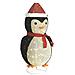 Figura Decorativa Pinguino Natale con LED Tessuto Lusso 180cm - Foto miniatura 1