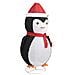 Figura Decorativa Pinguino Natale con LED Tessuto Lusso 180cm - Foto miniatura 2