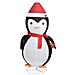 Figura Decorativa Pinguino Natale con LED Tessuto Lusso 180cm - Foto miniatura 3