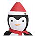 Figura Decorativa Pinguino Natale con LED Tessuto Lusso 180cm - Foto miniatura 5