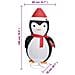 Figura Decorativa Pinguino Natale con LED Tessuto Lusso 180cm - Foto miniatura 6