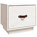 Comodino Bianco 40x34x35 Cm In Legno Massello Di Pino - Foto miniatura 2