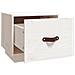Comodino Bianco 40x34x35 Cm In Legno Massello Di Pino - Foto miniatura 8