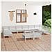 Set Divani Da Giardino 12 Pz Bianco In Legno Massello Di Pino - Foto miniatura 1