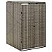 Copribidone Singolo Grigio 70x80x117 Cm In Polyrattan - Foto miniatura 1