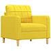 Poltrona Giallo Chiaro 60 Cm In Tessuto - Foto miniatura 1