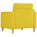 Poltrona Giallo Chiaro 60 Cm In Tessuto - Foto miniatura 4