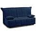 Divano Letto Alisee, Divano A 2 Posti, 100% Made In Italy, Sofà Soggiorno Con Apertura A Carrello, In Tessuto Imbottito, Con Cuscini Inclusi, Cm 125x90h85, Blu - Foto miniatura 2