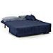 Divano Letto Alisee, Divano A 2 Posti, 100% Made In Italy, Sofà Soggiorno Con Apertura A Carrello, In Tessuto Imbottito, Con Cuscini Inclusi, Cm 125x90h85, Blu - Foto miniatura 3