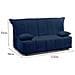 Divano Letto Alisee, Divano A 2 Posti, 100% Made In Italy, Sofà Soggiorno Con Apertura A Carrello, In Tessuto Imbottito, Con Cuscini Inclusi, Cm 125x90h85, Blu - Foto miniatura 4