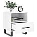 Comodini 2 Pz Bianchi 40x35x47,5 Cm In Legno Multistrato - Foto miniatura 3