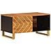 Tavolino Da Salotto Marrone E Nero 80x50x40 Cm Legno Di Mango - Foto miniatura 2