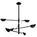 Lampadario A Sospensione Moderno Mollis Metallo Nero Acrilico 8 Luci G9 7w - Foto miniatura 1