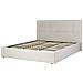 Letto Matrimoniale Contenitore Tessuto Beige 180 X 200 Cm Lorient - Foto miniatura 4