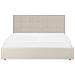Letto Matrimoniale Contenitore Tessuto Beige 180 X 200 Cm Lorient - Foto miniatura 8
