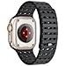 Cinturino Magnetico Traspirante Per Apple Watch Serie 1-9 Generazioni 42/44/45 Mm Black - Foto miniatura 2
