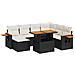 Set Divani da Giardino con Cuscini 8 pz Nero in Polyrattan - Foto miniatura 1