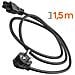 Cavo Di Alimentazione Schuko A C5 Per Pc, Stampante, Proiettore 1,5 M., Nero - Foto miniatura 4
