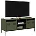 Mobile Tv Verde Oliva 101,5x39x43,5cm Acciaio Laminato A Freddo - Foto miniatura 1