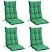 Cuscini Per Sedia Con Schienale Alto 4 Pz Verde Tessuto Oxford - Foto miniatura 2