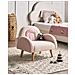 Poltrona Per Bambini Bouclé Rosa Ombo - Foto miniatura 1