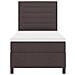 Letto con rete a molle e materasso marrone scuro 90x200 cm Tessuto - Foto miniatura 8
