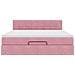 Pouf Letto con Materasso e LED Rosa 180x200cm in Velluto - Foto miniatura 6