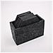Set Di 8 Sottobicchieri Esagonali In Feltro Antigraffio Per Tazze E Bicchieri Darkgrey - Foto miniatura 2