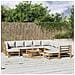 Set Salotto da Giardino 11pz con Cuscini Grigio Chiaro Bambù - Foto miniatura 2