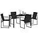Set da Pranzo per Giardino 5 pcs Nero - Foto miniatura 3