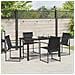 Set da Pranzo per Giardino 5 pcs Nero - Foto miniatura 4