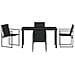 Set da Pranzo per Giardino 5 pcs Nero - Foto miniatura 7