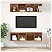 Mobile TV da Parete 4 pcs Legno antico 37 x 37 x 72 cm - Foto miniatura 2