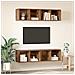 Mobile TV da Parete 4 pcs Legno antico 37 x 37 x 72 cm - Foto miniatura 4