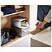 Organizzatore Shoecase Premium Due Pezzi Per Conservare Scarpe Design Impilabile Materiale Resistente Finestra Trasparente Colore Grigio Facile Da Pulire - Foto miniatura 5