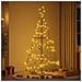 Albero a Cono di Natale con supporto Nero 210 cm Acciaio - Foto miniatura 4