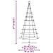 Albero a Cono di Natale con supporto Nero 210 cm Acciaio - Foto miniatura 9