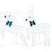 Renne LED 2 pcs Bianco Freddo Tessuto - Foto miniatura 4