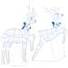 Renne LED 2 pcs Bianco Freddo Tessuto - Foto miniatura 7