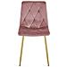 Sedia TYRA - Elegante design rivestito in velluto rosa x 4 - Foto miniatura 3