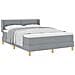 Letto a molle Grigio chiaro 190 x 140 cm Poliestere - Foto miniatura 1